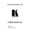 Kramer Electronics VM-4HD User's Manual
