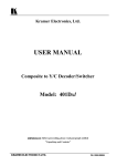Kramer Electronics 401DXL User's Manual