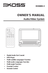 Koss KS5845-2 User's Manual