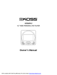 Koss KS5429-2 User's Manual