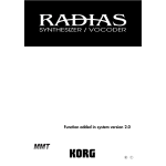 Korg Radias MMT User's Manual