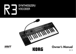 Korg R3 User's Manual