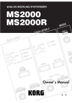 Korg MS2000 User's Manual
