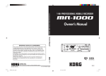 Korg DSD MR-1000 User's Manual