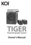 KOI TIGER Powered Speaker System User's Manual