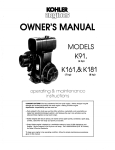 Kohler K161 User's Manual