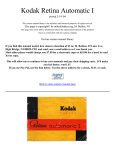 Kodak I User's Manual
