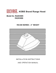 Kobe Range Hoods RA2830SB User's Manual