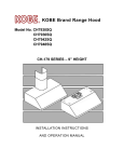 Kobe Range Hoods CH7930SQ User's Manual