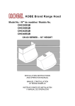 Kobe Range Hoods CH0330SQB User's Manual