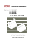 Kobe Range Hoods CH0130SQB (30") User's Manual