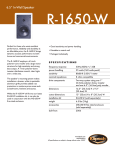 Klipsch IN-WALL R-1650-W User's Manual