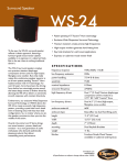 Klipsch ws-24 User's Manual