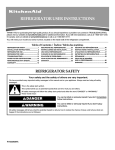 KitchenAid W10329364A User's Manual