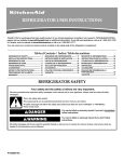 KitchenAid W10206412A User's Manual