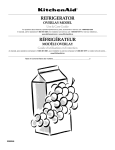 KitchenAid Overlay Model Refrigerator User's Manual