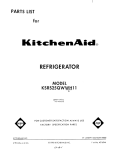 KitchenAid KSRS25QWH11 User's Manual