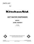 KitchenAid KHWL160PCR User's Manual