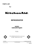 KitchenAid KBRS22KWWH02 User's Manual