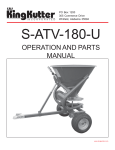 King Kutter S-ATV-180-U User's Manual