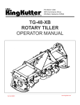 King Kutter Tiller TG-48-XB User's Manual