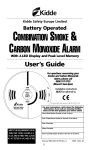 Kidde SMOKE AND CARBON MONOXIDE ALARM User's Manual