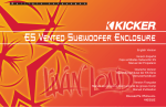 Kicker VES12 User's Manual