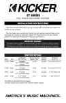 Kicker ST-Series Fullrange Enclosure systems Owner's Manual