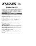 Kicker KX550.3 Owner's Manual
