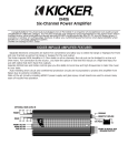 Kicker Impulse Six-Channel Amplifier Owner's Manual