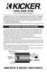 Kicker Impulse Four-Channel Amplifiers Owner's Manual