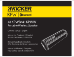 Kicker 2015 KICKER kPW Portable Wireless Speaker Owner's Manual