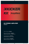 Kicker 2013 KX Stereo Amplifier Owner's Manual