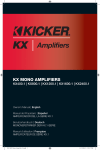 Kicker 2013 KX Mono Amplifiers Owner's Manual