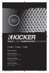 Kicker 2009 Solo Classic Subwoofer Enclosure Owner's Manual