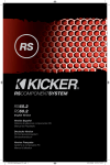 Kicker 2009 RS Component Systems Owner's Manual