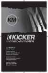 Kicker 2009 KM Components Owner's Manual