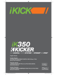 Kicker 2009 iK350 Owner's Manual