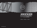 Kicker 2008 ZX400.1 Owner's Manual