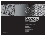 Kicker 2008 ZX 400.1 Owner's Manual