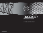 Kicker 2008 ZX 200.2 Owner's Manual