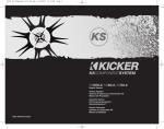 Kicker 2008 KS Components Owner's Manual