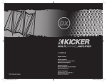 Kicker 2008 DX 200.4 Owner's Manual