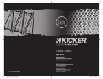 Kicker 2008 DX 100.2 | 300.2 Owner's Manual
