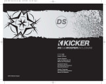 Kicker DDS12 Owner's Manual