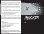 Kicker S18X Owner's Manual