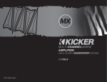 Kicker 2007 MX700.5 Owner's Manual