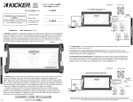 Kicker 2007 MX700.5 Owner's Manual