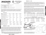 Kicker 2007 Comp Owner's Manual