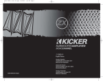Kicker 2006 ZX300.1 Owner's Manual